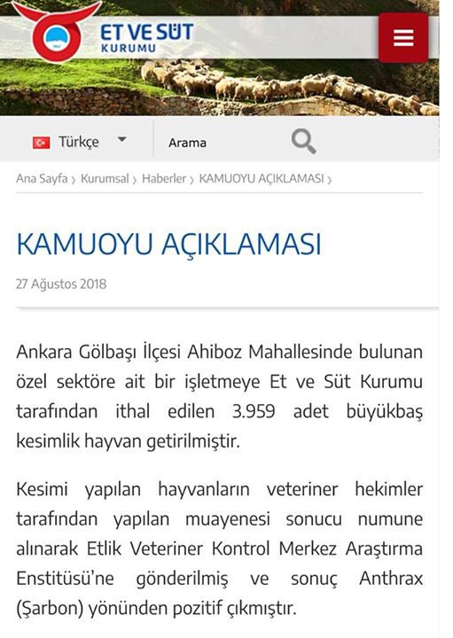Devlet eliyle “şarbon” ithalatı