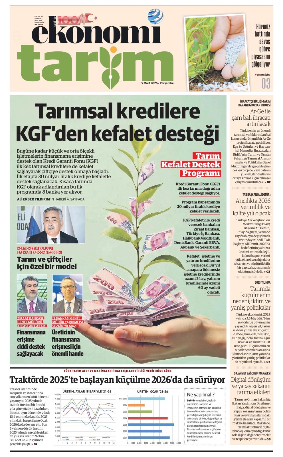 KapakXMartX2026 - Tarımsal kredilere KGF’den kefalet desteği