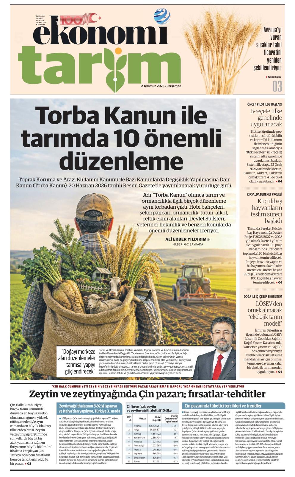 TemmuzX2026Xkapak - Torba Kanun ile tarımda 10 önemli düzenleme