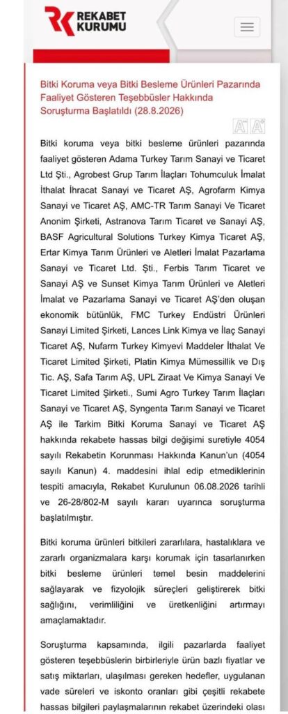 Zirai ilaç şirketlerine soruşturma açıldı - 1