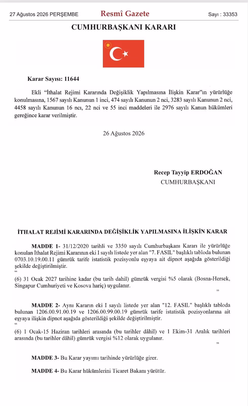 Kuru soğan ve yağlık ayçiçeğinde “ucuz ithalat” kararı - 1