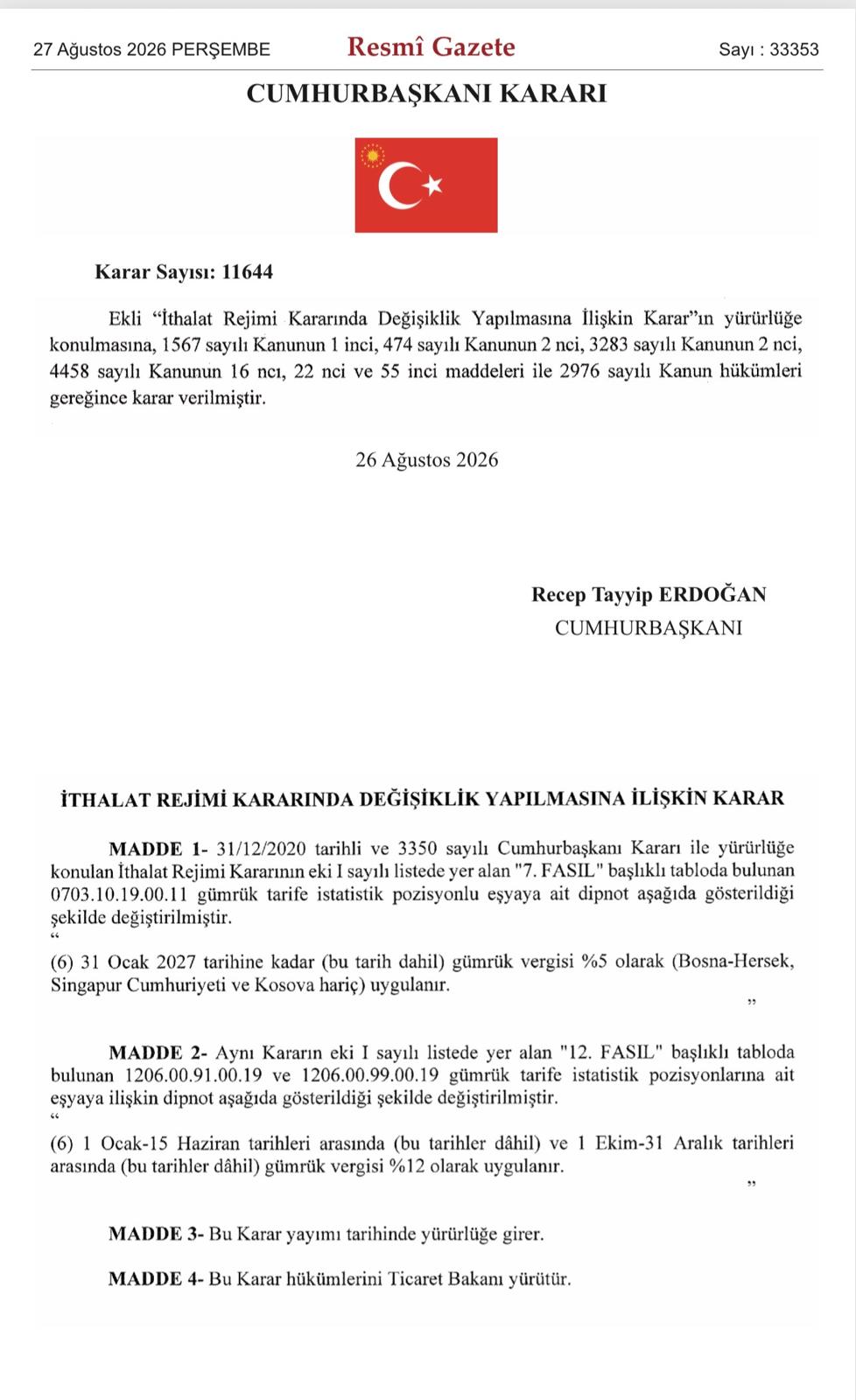 Kuru soğan ve yağlık ayçiçeğinde “ucuz ithalat” kararı - 1
