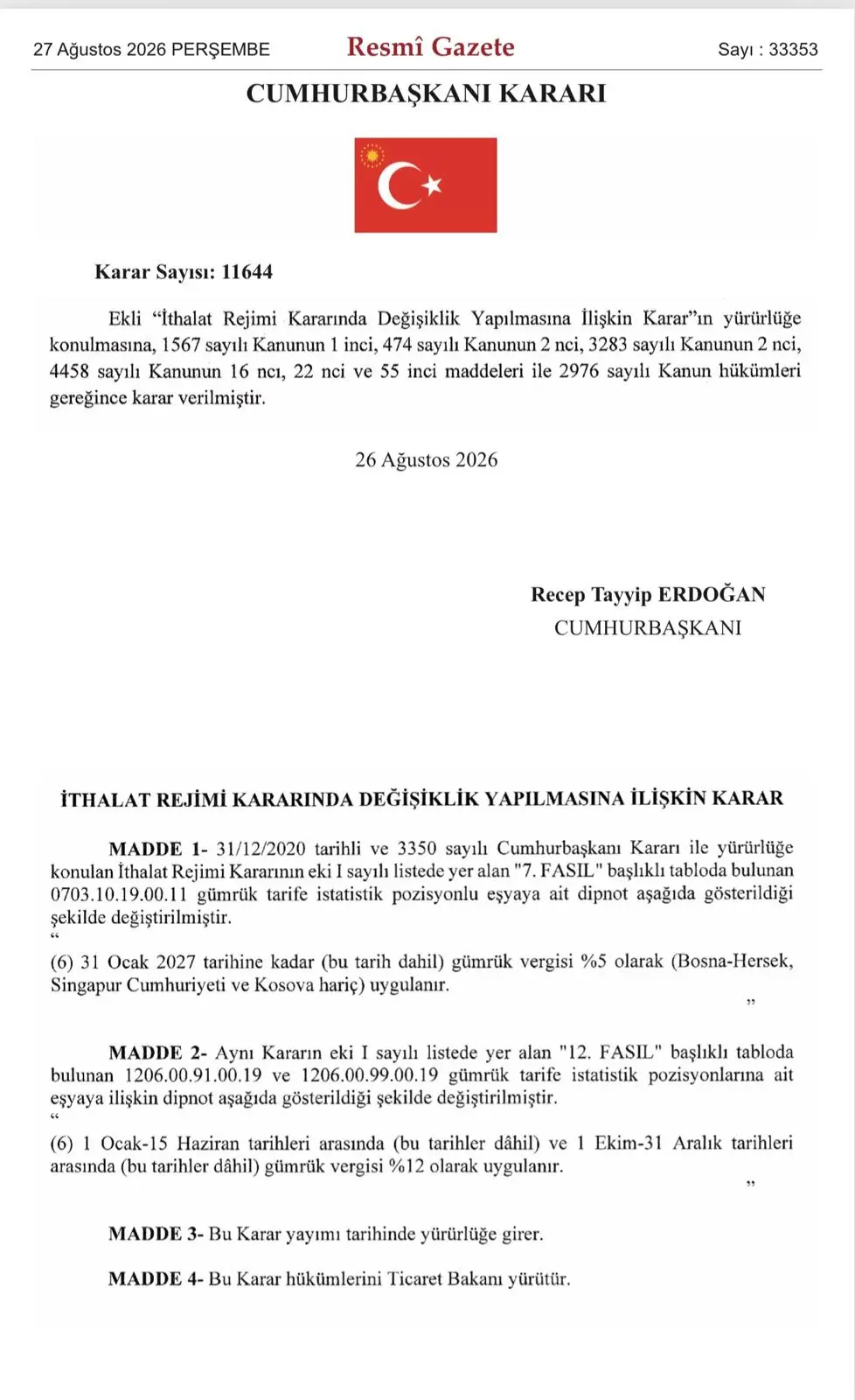 Kuru soğan ve yağlık ayçiçeğinde “ucuz ithalat” kararı - 1